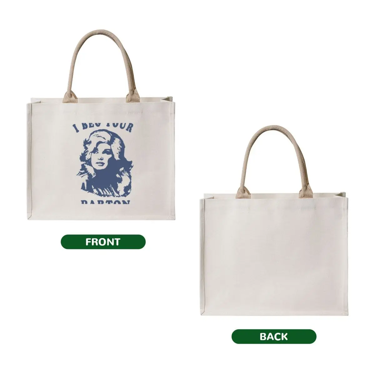 I Beg Your PartonRetro Tote Bag university shopper bag shopping bag Women's beach bags