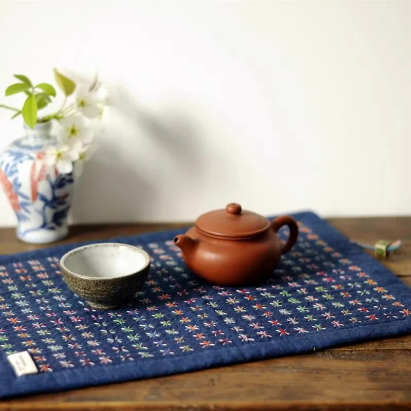 

Colorful Sashiko Coaster DIY Kit, Embroidery Sewing Craft Supplies for Beginners 35x25 cm