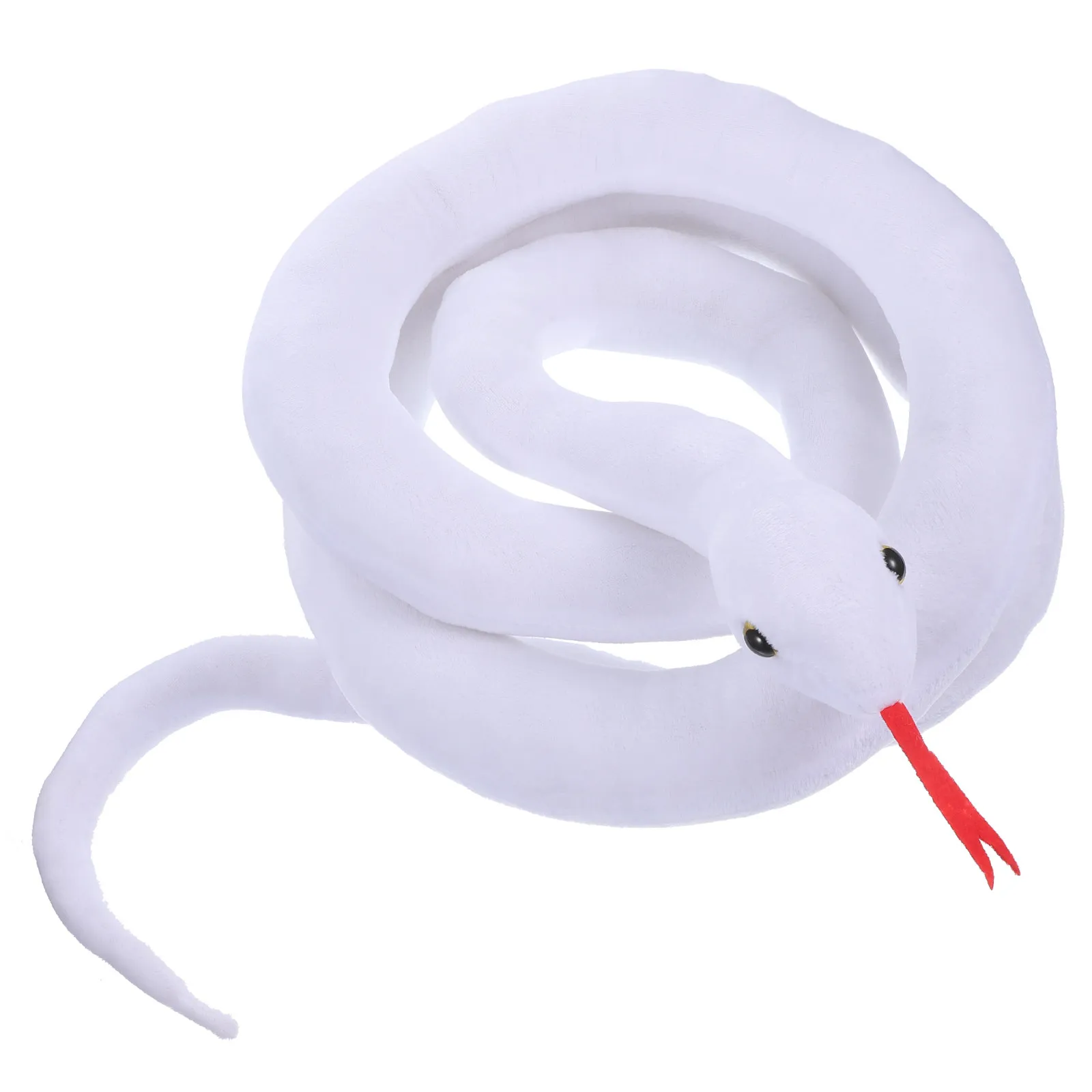 

Large Realistic Snake Stuffed Animal Made of Cloth and PP Cotton Elastic Flexible Lifelike Texture Halloween Prank Garden Party