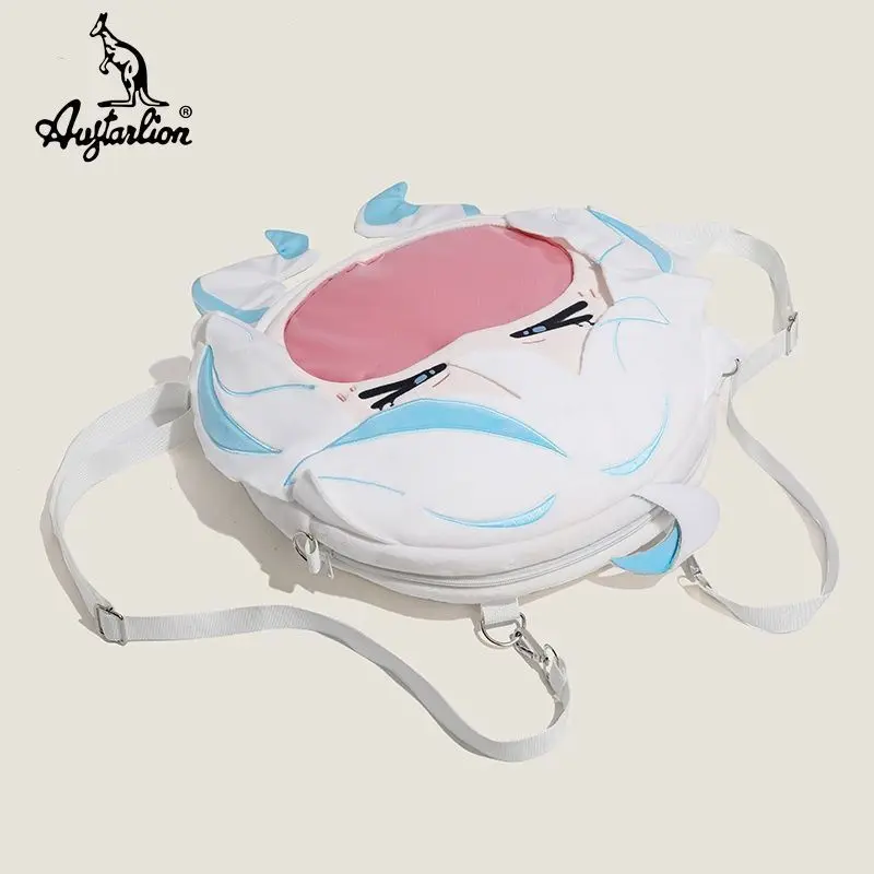 حقيبة ظهر Genshin Impact Fuka Carlos Water God Big Mouth Pain Funa Doll Storage حقيبة كروس
