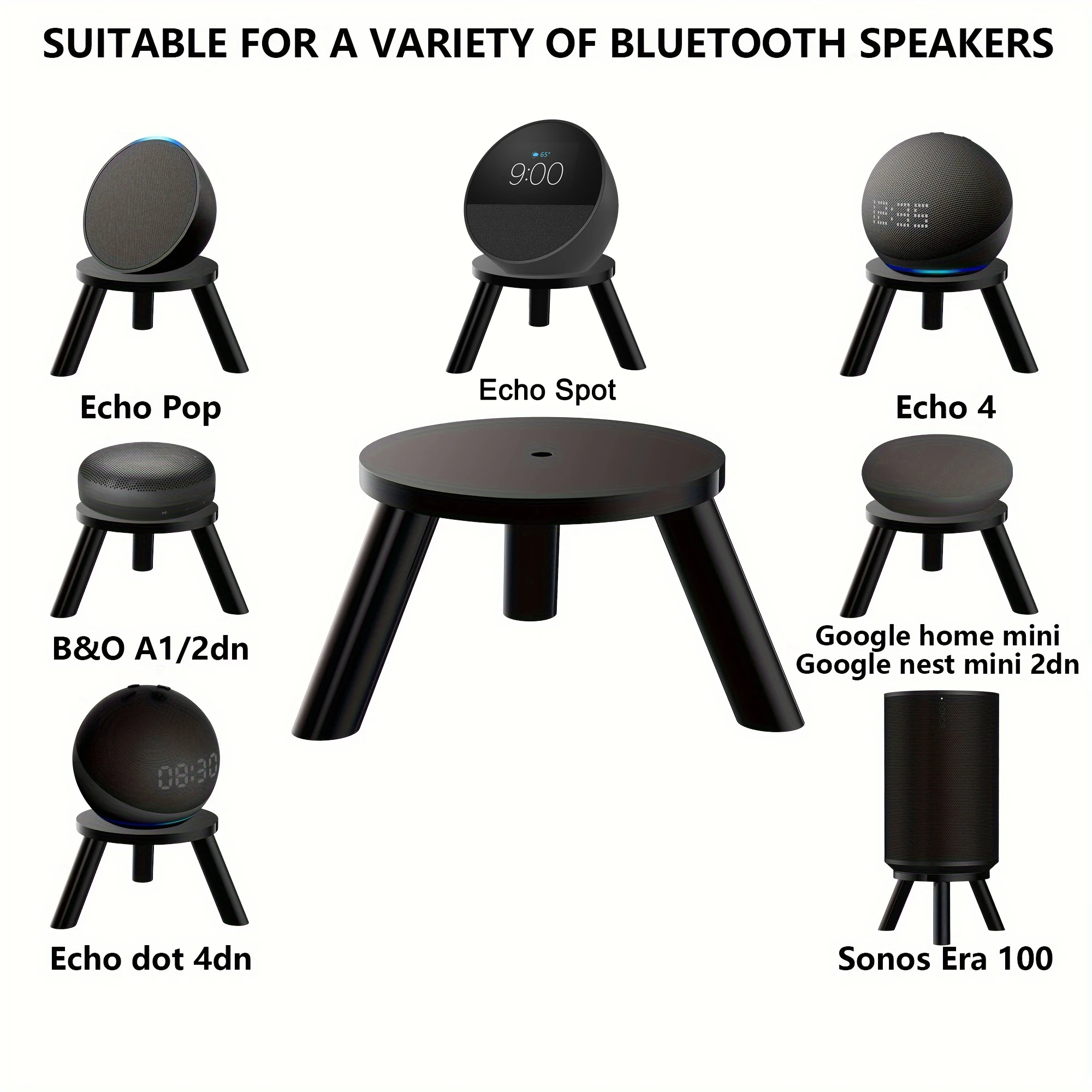 For Echo Spot (2024 Release)/Echo Pop/Echo Dot 4dn/Echo 4-Speaker Acrylic Desktop Stand Universal Audio Base Storage Rack view 3