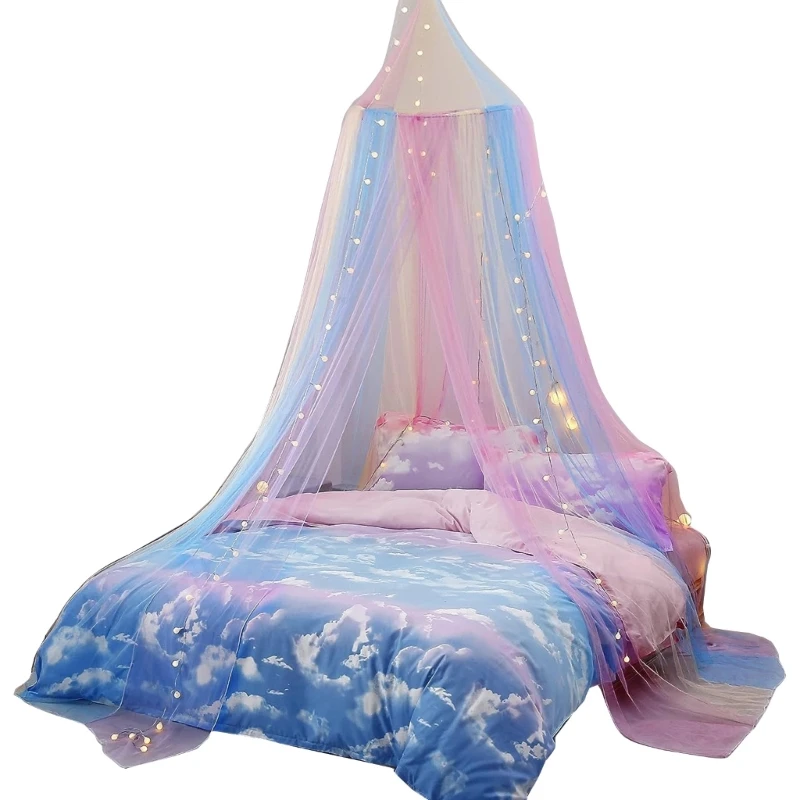 New Colorful Bed Net for Kids Insect Net for Beds Large Bed Canopy for Girls Hangings Bed Net Suitable for Bedroom Decor