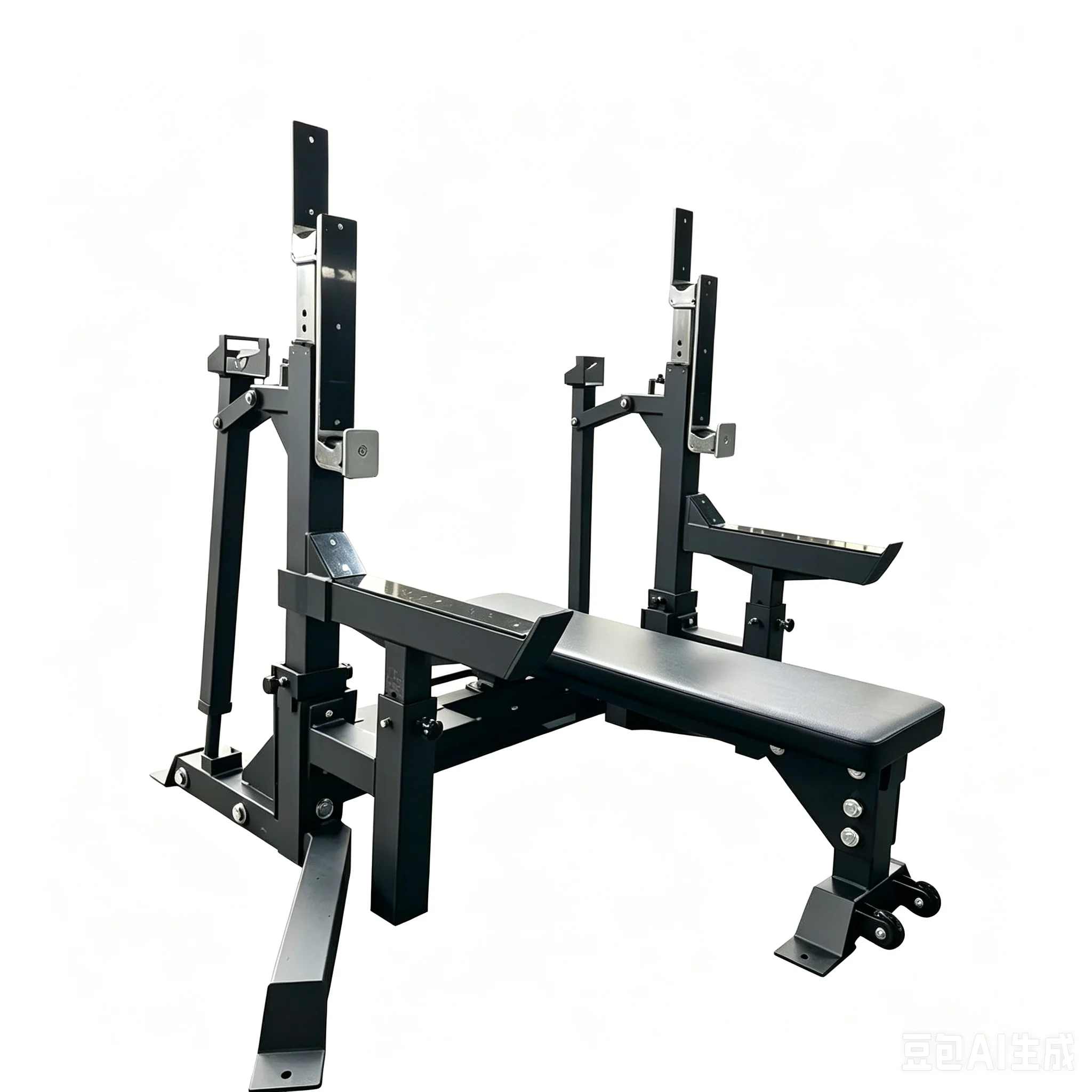 Mobile Adjustable Bench Press Station with Wheels,Backrest Design for Full-Body Workout, Home Gym & Crossfit Lovers Preferred