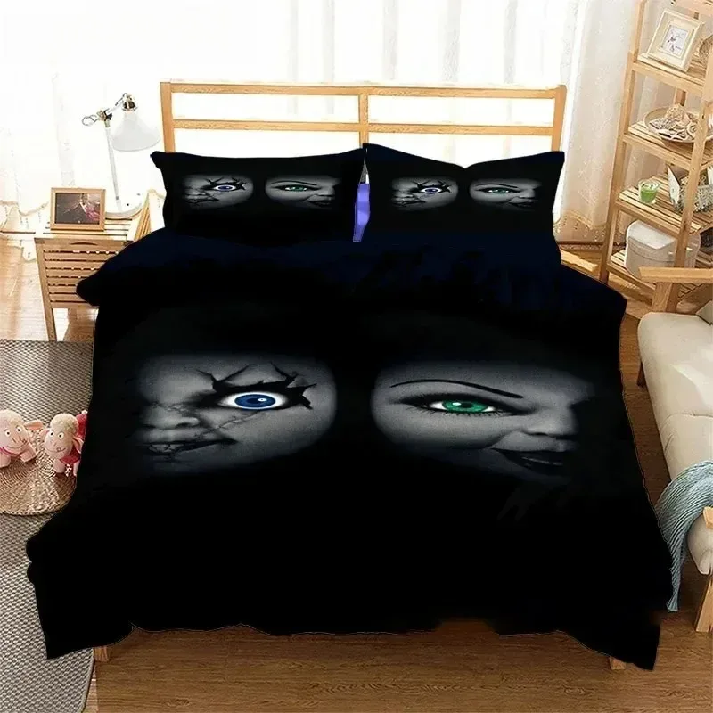 

3D Print Horror Movie Chucky Bedding Set Cute Quilt Cover Bed Cover With Pillowcase Twin Single Queen King Size Boys Adult Home