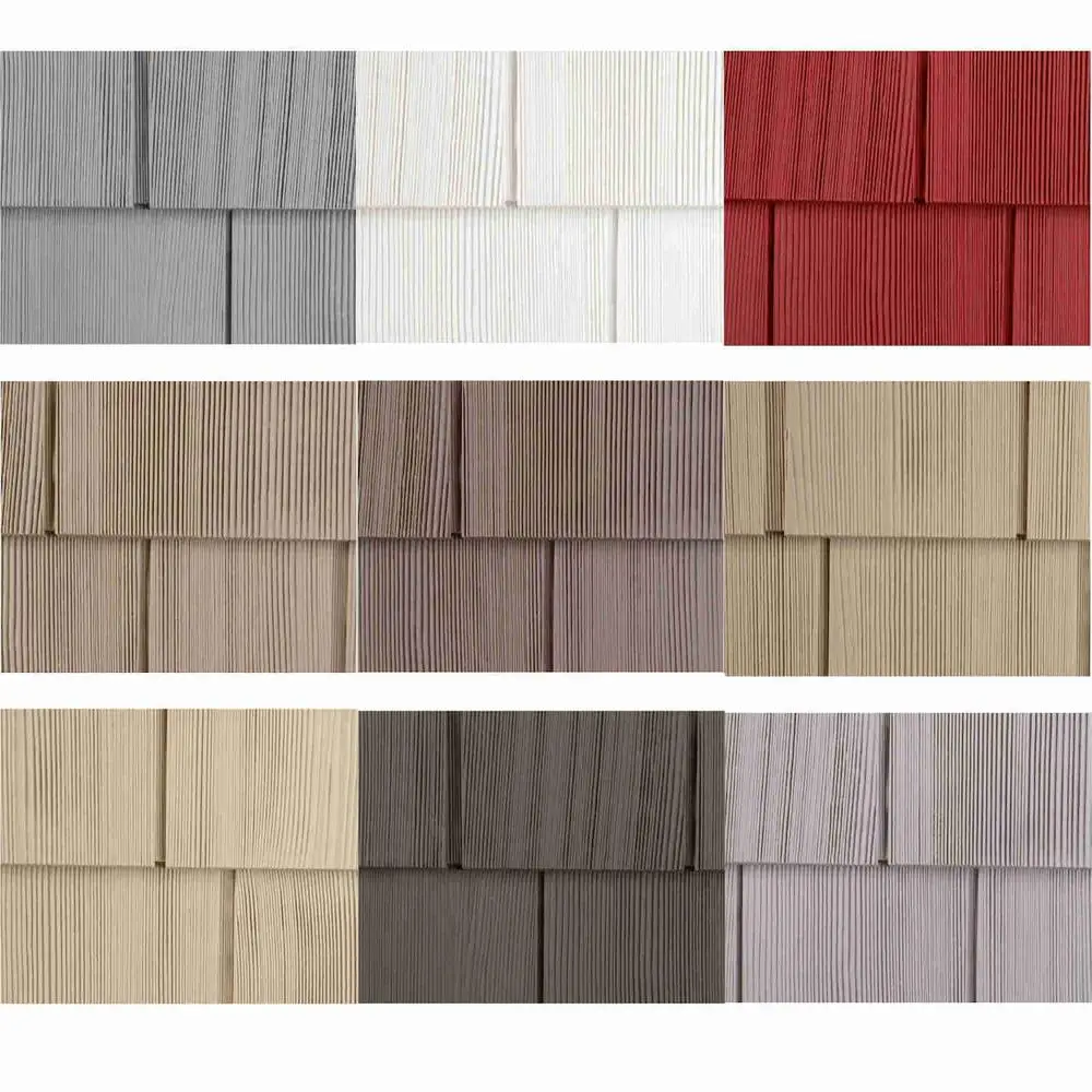 Vinyl Cedar Shake Siding 1/2 Square Tru-Lock Textured Low Maintenance 10pcs/box 480ft.(Random Seams Colonial White J Channel