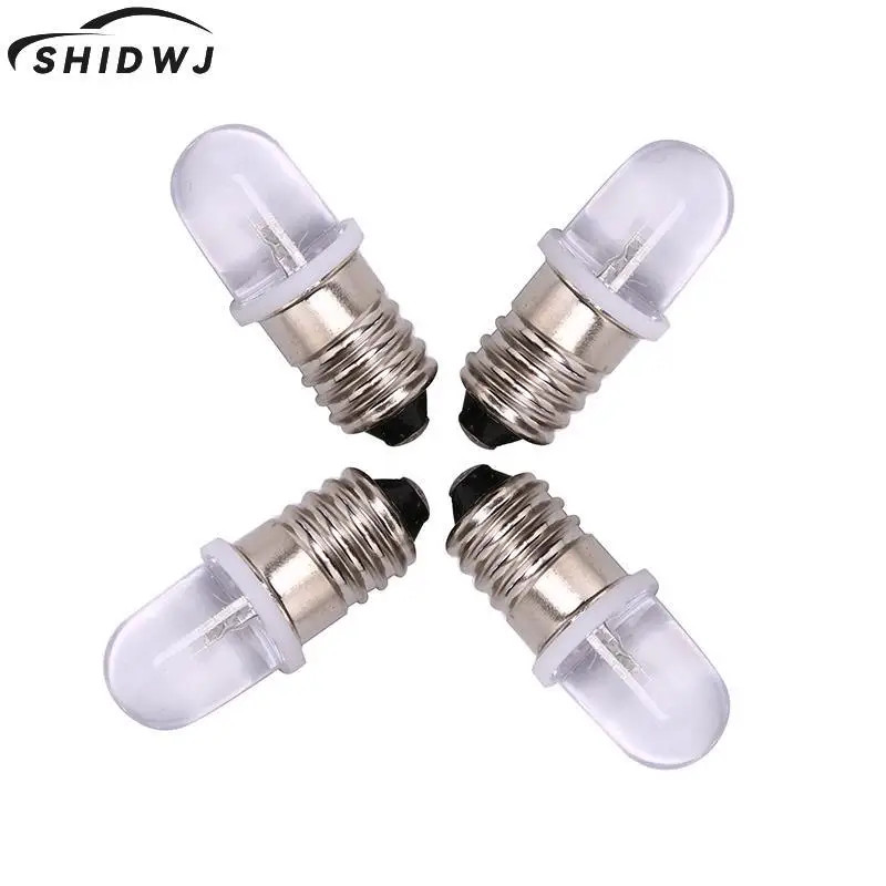 5pcs/set E10 Led Bulb DC 3V 4.5V Instrument Bulb Indicator Bulb Flashlight Bulb Transparent Low Power Not Large-area Lighting