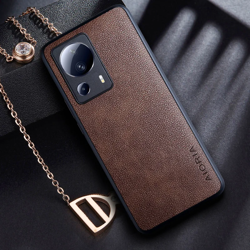 Case for Xiaomi 13 Lite Civi 2 funda Vintage luxury solid color PU leather phone cover funda for Xiaomi mi 13 lite case capa