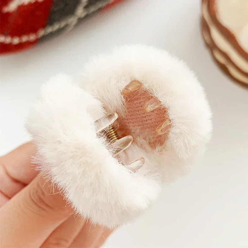 1 Pair Lovely Cat Ear Hair Clips Cute Cat Ear Hairpin Plush Pair Clips Three-dimensional Hairclaw Hair Claw Pin Clip Accessories