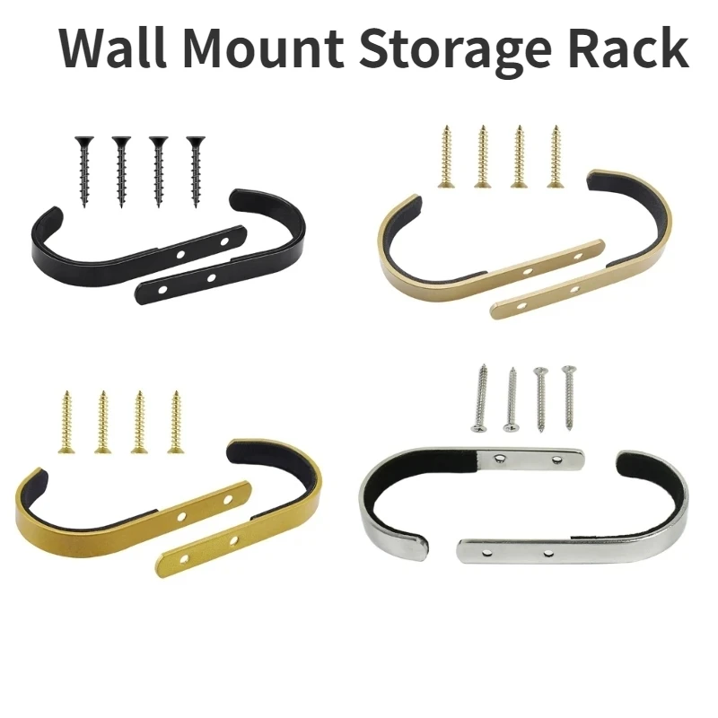 1Pair GunWall Mount Storage Rack J-Hook  GunHangers Set Anti-Scratch Stainless Steel GunRack Holder