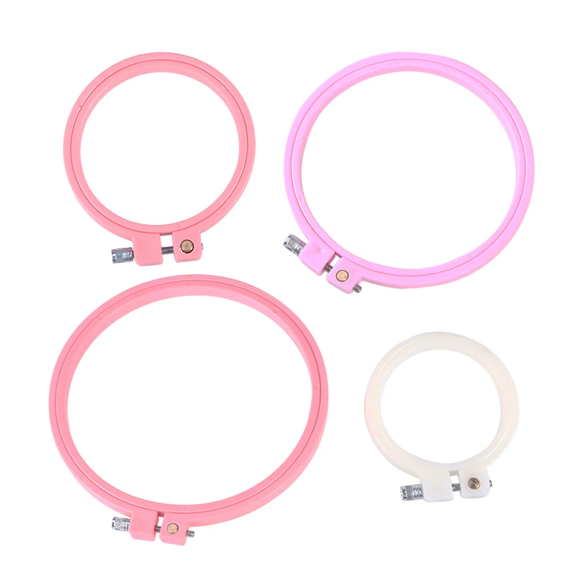 

4Pcs Embroidery Hoops Kit Multi Size Cross Stitch Rings for Craft Sewing Needlework Decorative Frame Accessories Tools