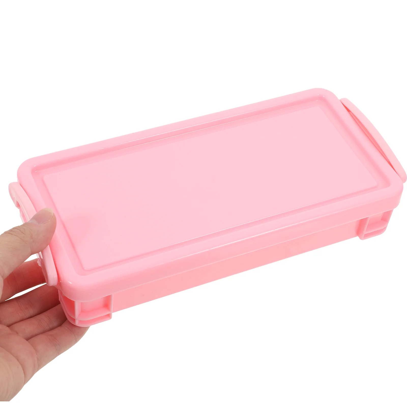 Pencil Box Large Capacity Stackable Crayon Container Kids Pink Hard Case Marker Storage Plastic Desk School Supplies