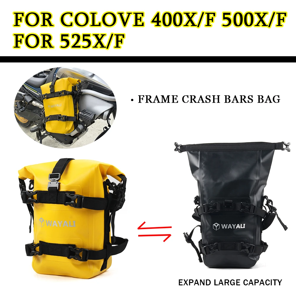 

For COLOVE 500X 525X 400X 500F 400F 525F 525 X 500 400 F Motorcycle Accessories Frame Crash Bars Bag Waterproof Repair Tool Bag