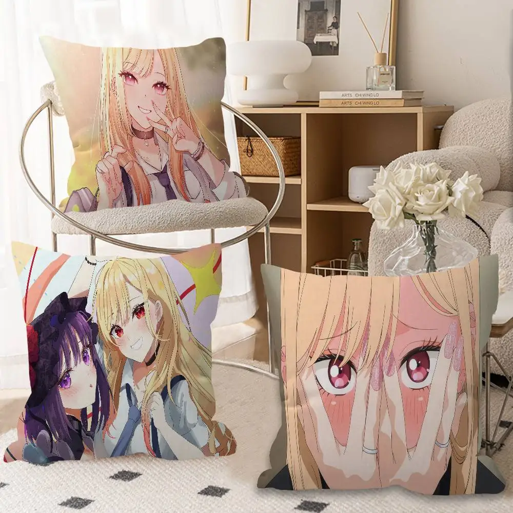 Female Lead Kitagawa Marin Cushion Cover Polyester Sofa Cushions Decorative Throw Pillows Home Decoration Pillowcover