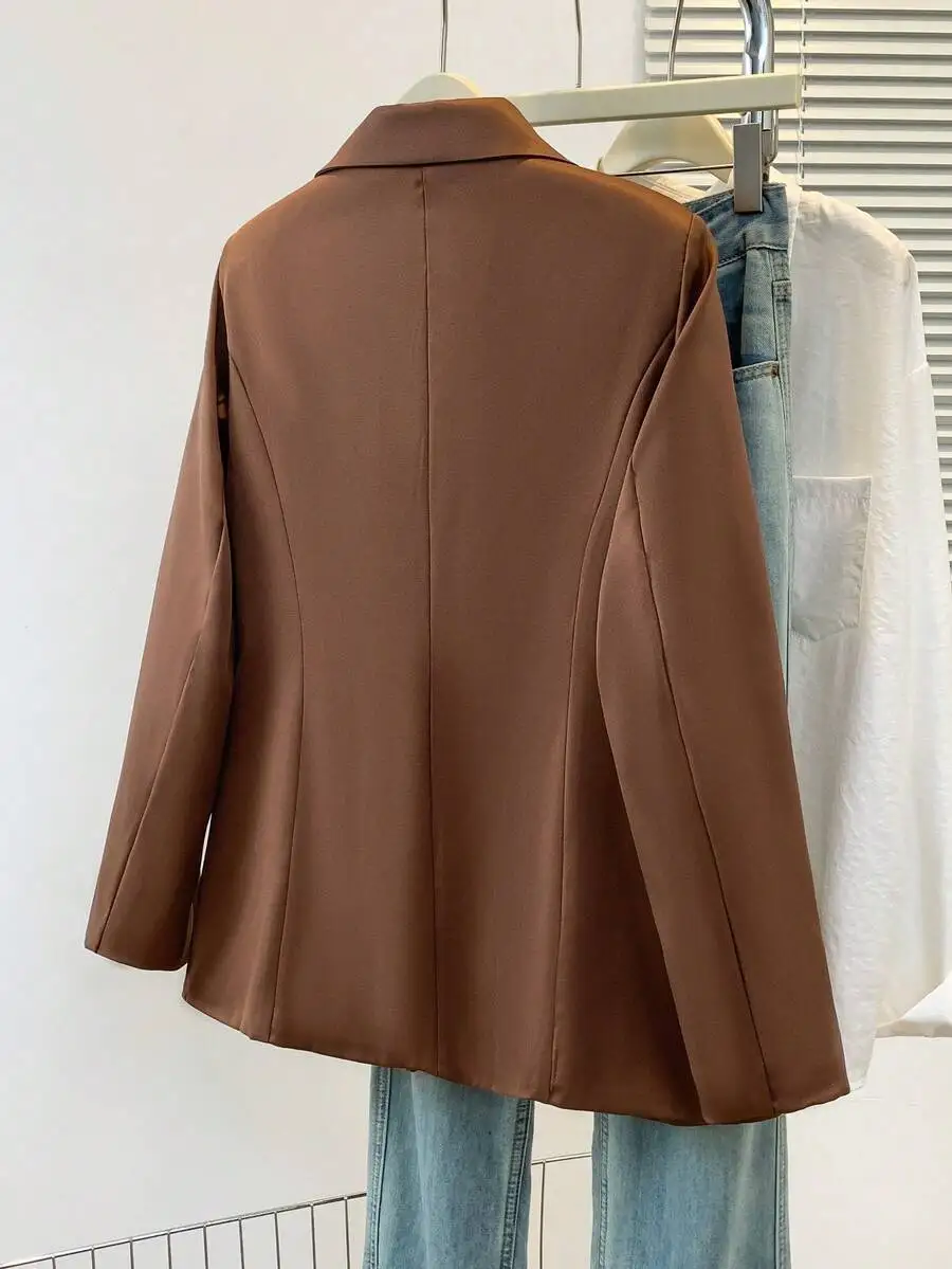 Damen-Blazer 2026 – Neues Modell mit schmaler Passform und kurzem Design, Büro- und Freizeitkleidung für Petite-Größen – Detail 6