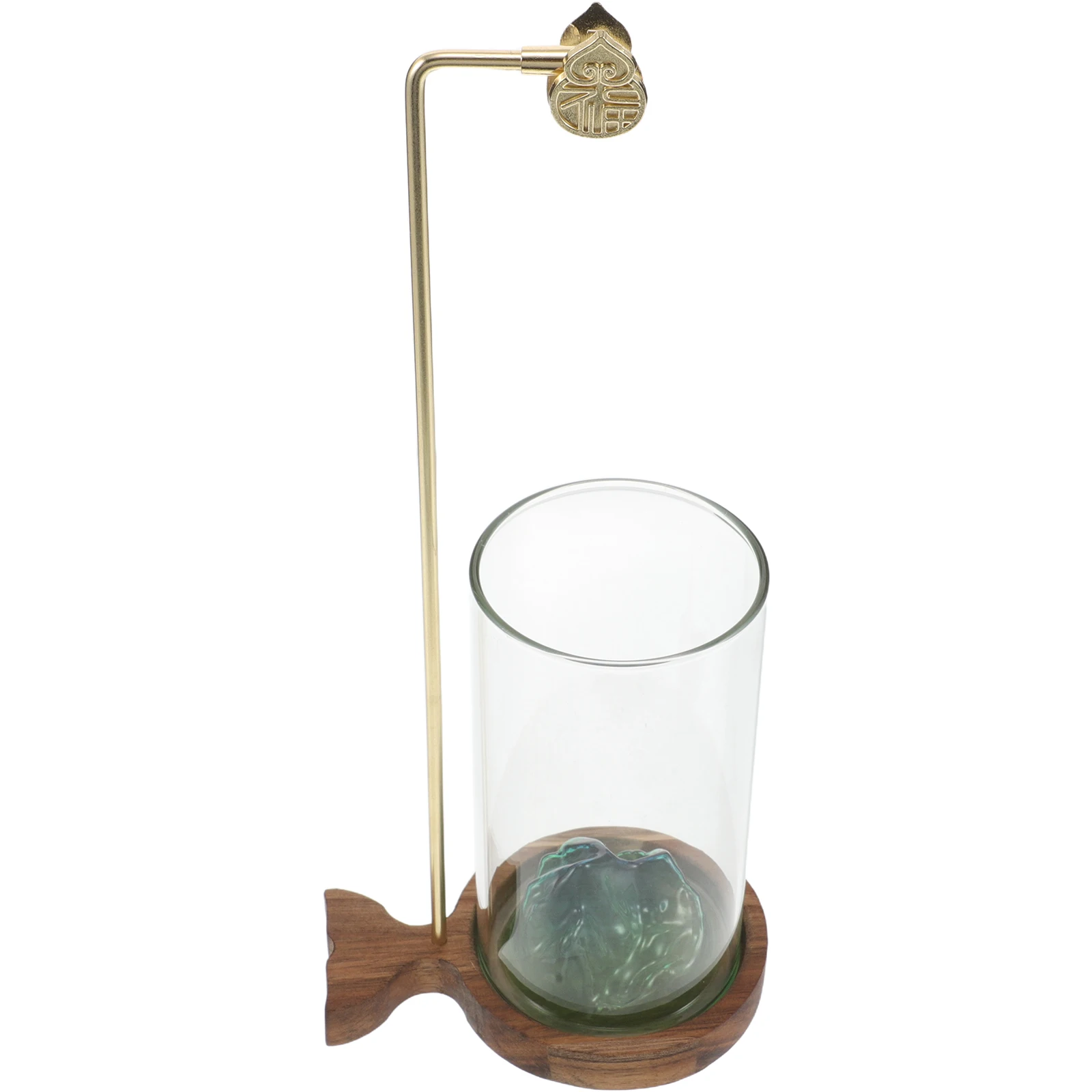 

Vertical Wooden Incense Holder Glass Ash Container For Home Yoga Room Backflow Burner Meditation Stick Aromatherapy Stand Censer