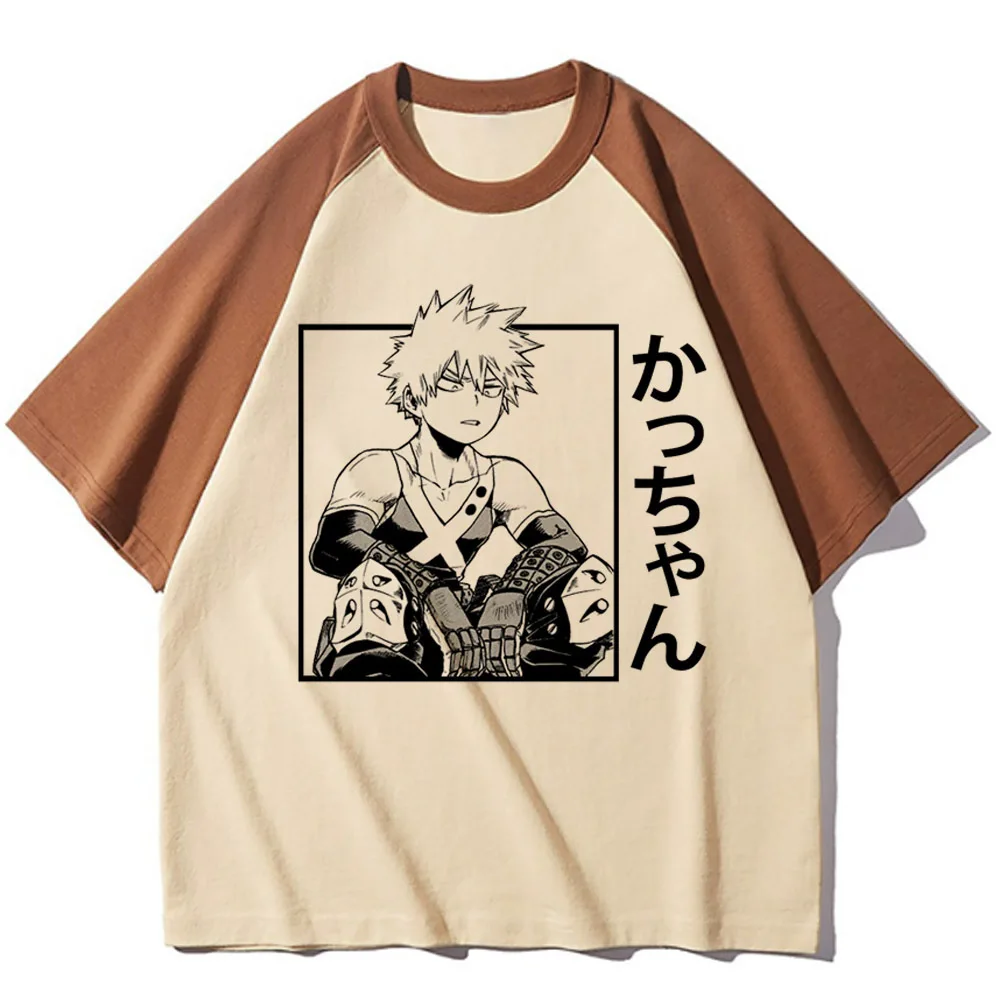 爆豪-女性用Tシャツ,日本のアニメブラウス,若いブラウス,女の子の服,原宿,2000年代