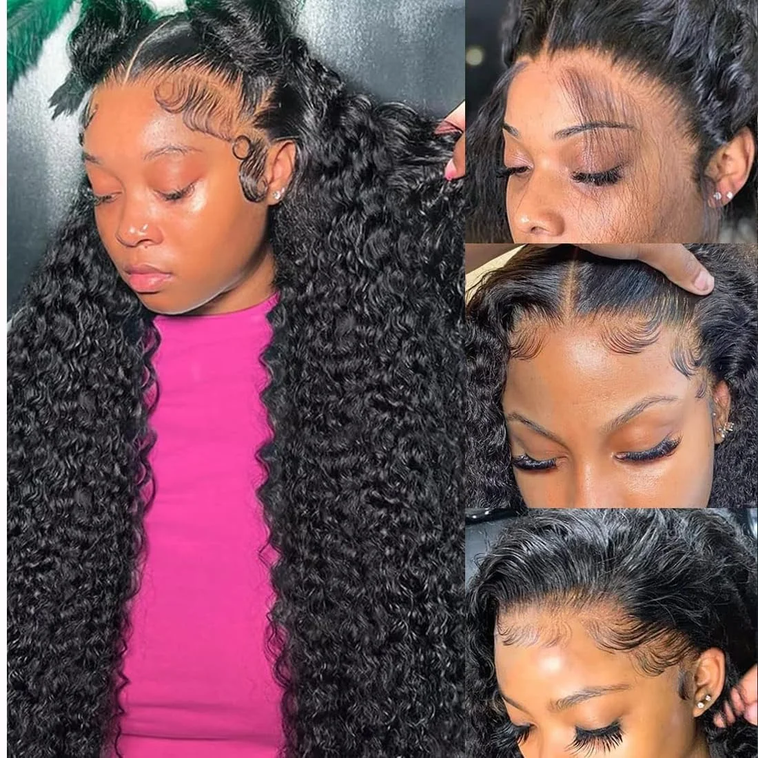 

36-дюймовые парики из натуральных волос с глубокой волной, прозрачной HD-основой 13x6 и 13x4, кружевной фронтальный парик 7x6, кудрявый фронтальный парик Remy для женщин, плотность 220%