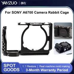 Quick-Release Camera Rabbit Cage Stabilizer Protective Frame Kit For Sony A6700 Camera Rabbit Cage Metal Expansion Protection