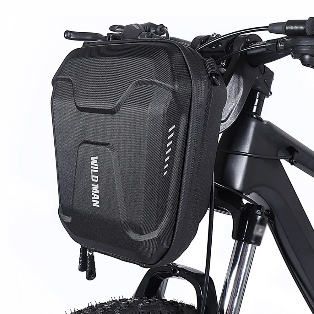 Bike Handlebar Bag Bicycle Front Hanging Bag Waterproof EVA Hard Shell 3L with Shoulder Strap for Mountain Bike Electric Scoote