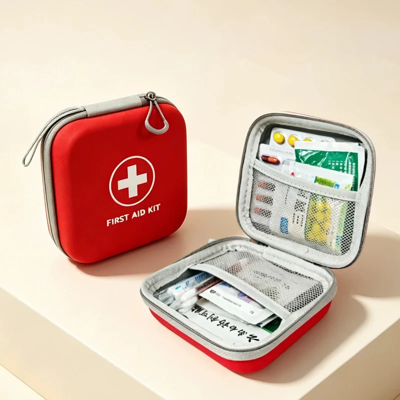 Nouvelle trousse de rangement pour fournitures médicales en EVA rigide, trousse de premiers soins essentielle pour les voyages, boîte de rangement pour fournitures de soins à domicile