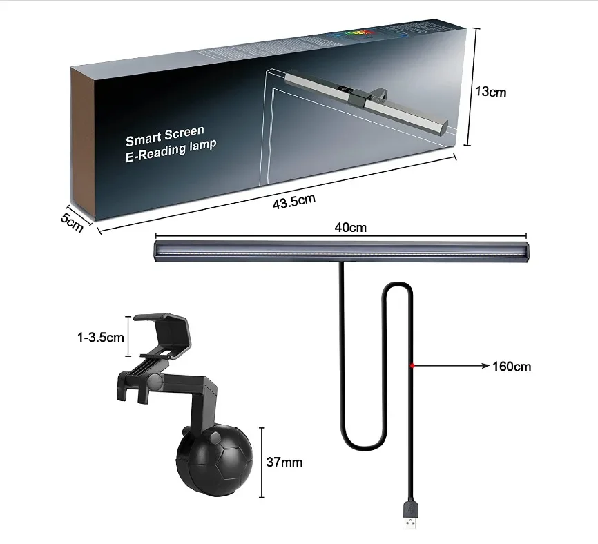 โคมไฟตั้งโต๊ะหน้าจอโคมไฟแขวนสำหรับธุรกิจสำนักงานอ่านหนังสือทำงาน LED คอมพิวเตอร์ตั้งโต๊ะโคมไฟแขวน