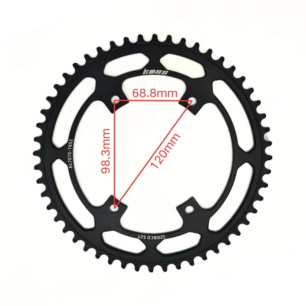 KEOS 4-claw 120BCD Chainring 48T 50T 52T Road Bike MTB Chainring 120 BCD for PROWHEEL ARP SENICX Pr4 Pr5 Pr6 Crank