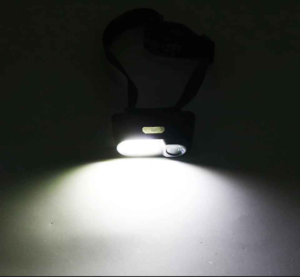 Imagem -06 - Sensor Xpe Mais Cob Led Mini Farol Usb Recarregável Cabeça de Acampamento Lâmpada Pesca Farol Lanterna Tocha Luz Portátil