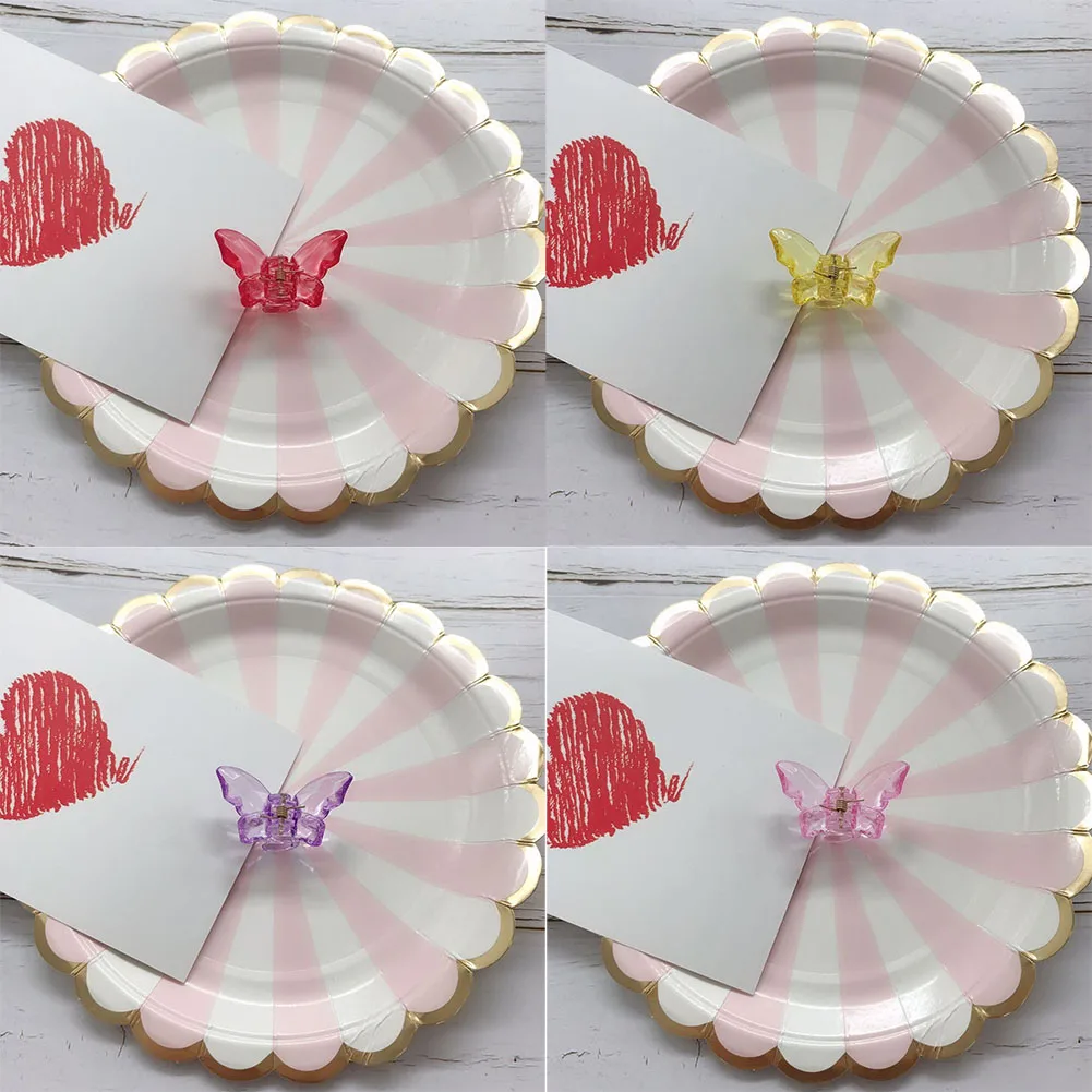 12 Colors Mini Butterfly Hair Claw Crab Clips Headwear 1PC Korean Style Women Girls Fashion Transparent Butterfly Hair Claw