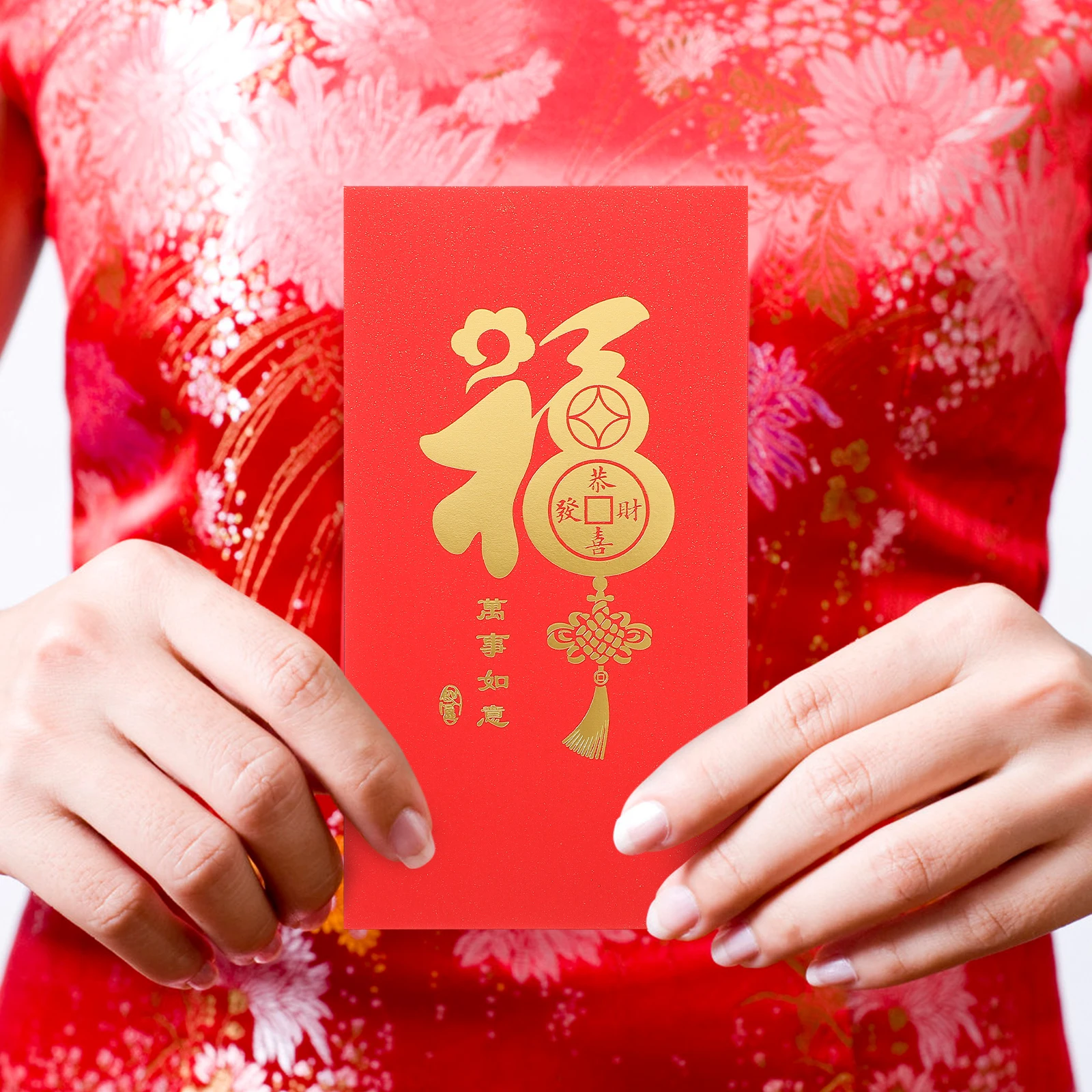 

10Pcs Elegant Chinese Red Envelope Set for Money Gifts Spring Festival Celebrations