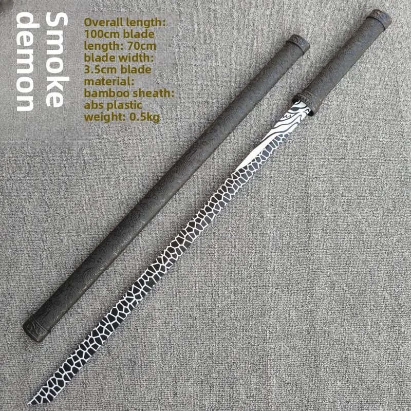 100 cm/33.37in Bamboe Katana Zwaard Met Schede Display Anime Randapparatuur Model Cosplay Props Collectible Praktijk Vriendje Gift