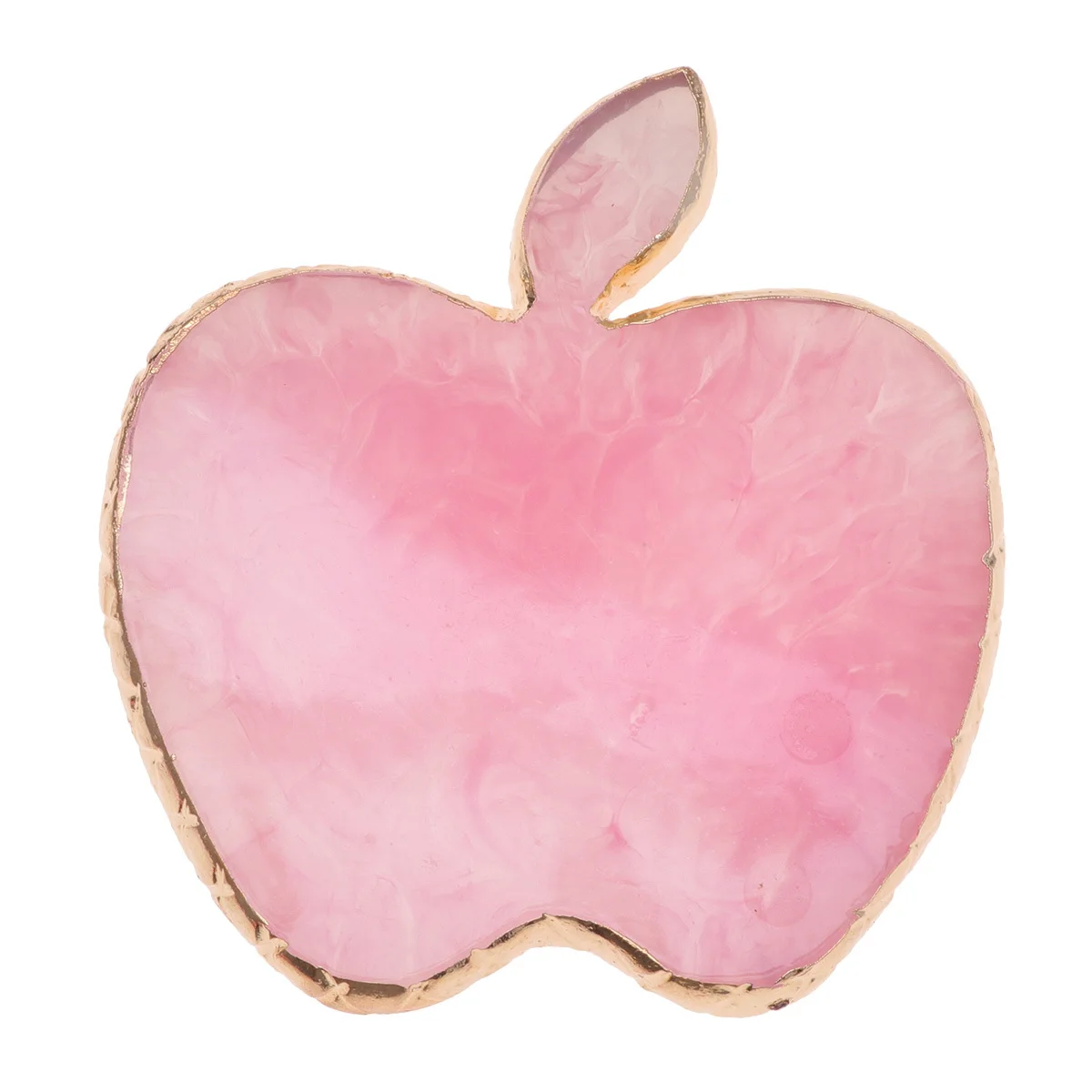 1 قطعة مانيكير مسمار الراتنج التفاح على شكل لوحة وردي فاتح العقيق الذهب حافة دائم الأظافر اللون لوحة أداة فنية لوحة أظافر #6