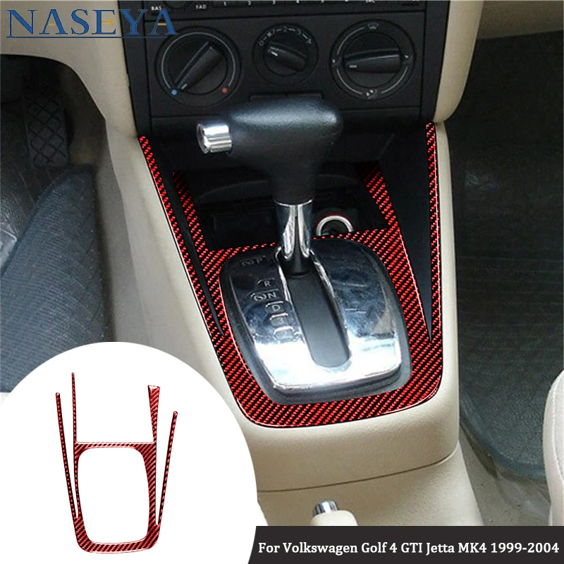 

Car Interior Styling Accessories For Volkswagen Golf 4 GTI Jetta MK4 1999-2004 Carbon Fiber Shift Cup Holder Surround Stickers