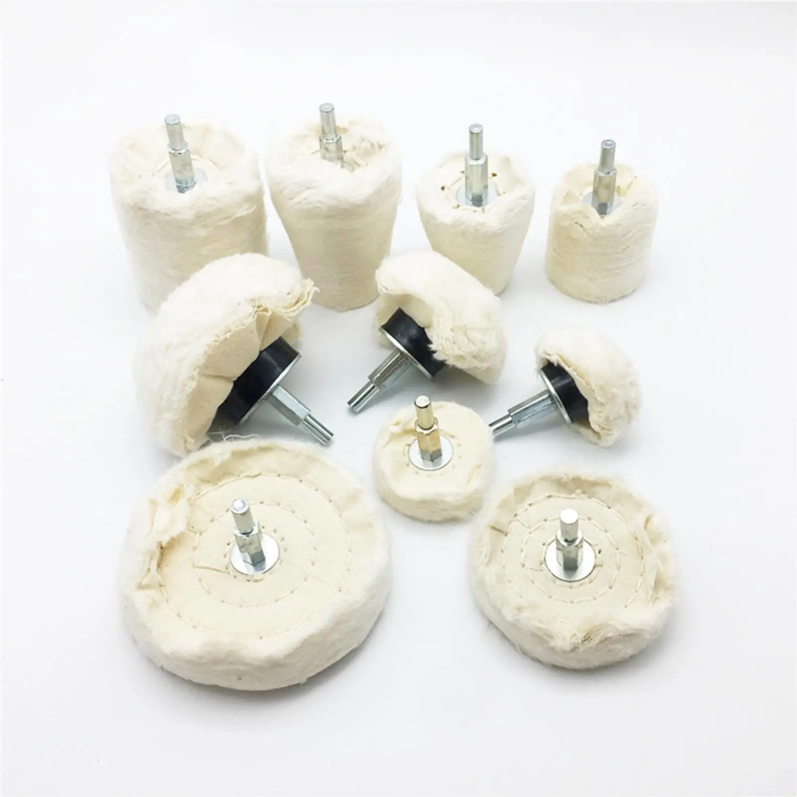 

Polishing Cloth Buffing Wheel Kit, Durable White Various Shaped Jewelry Polish Wheel Glass ,Drill ,Ceramic ,Mirror