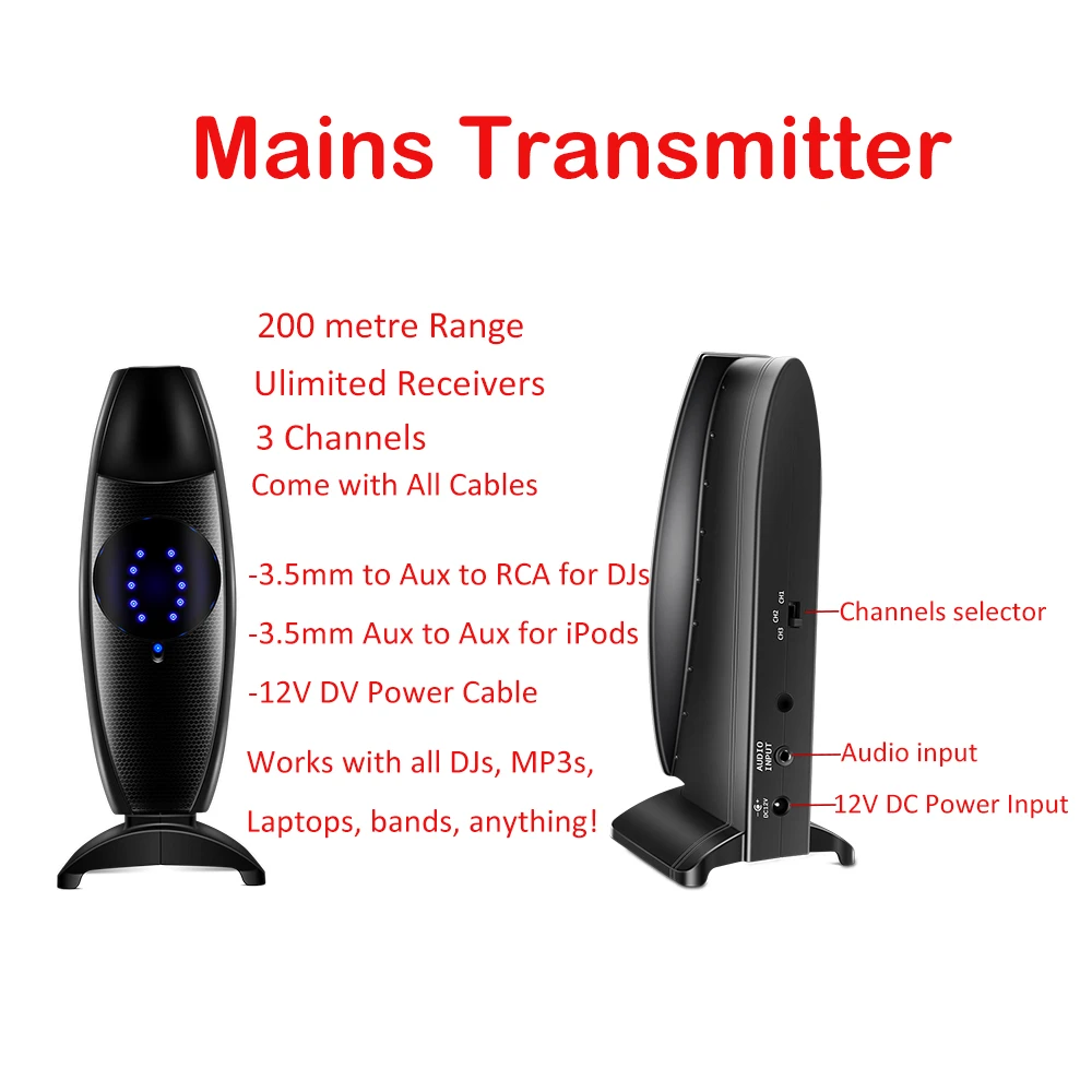 Sample! Support Wholesale and Retail Professional Silent Disco Headphones RF Wireless Headset Transmitters Charger