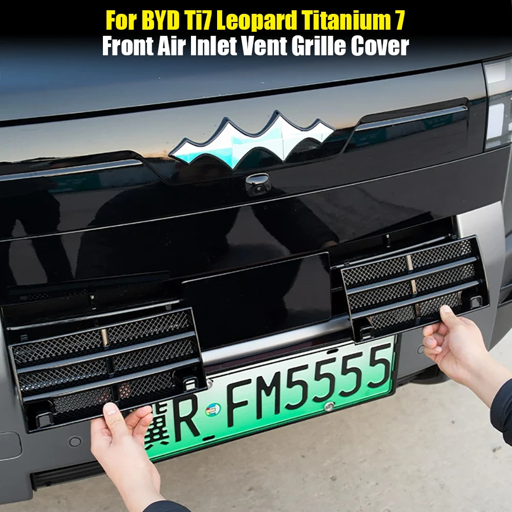 For BYD Ti7 Leopard Titanium 7 ABS Front Lower Bumper Intake Grill Protective Mesh Anti Dust Proof Inner Vent Grille Cover