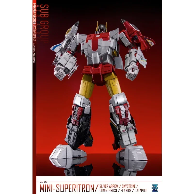 In magazzino trasformazione ZETA Toys ZC06 ZC-06 Superion Silverbolt Slingshot Skydive Airraid Fireflight Set completo di piccola proporzione