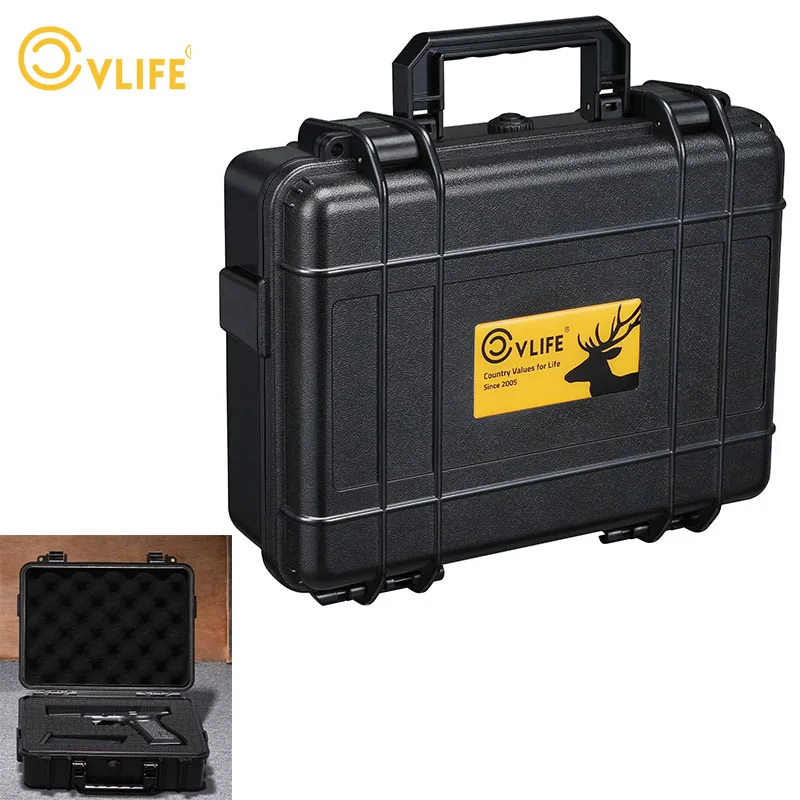 

CVLIFE Gun Case TSA Approved Handgun Cases Hard Shell For Pistol with Customizable Foam Inser