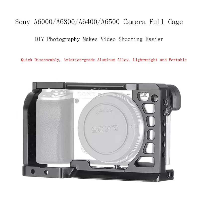 PyroGraphy Camera Full Cage with Rosewood Handle Grip 1/4