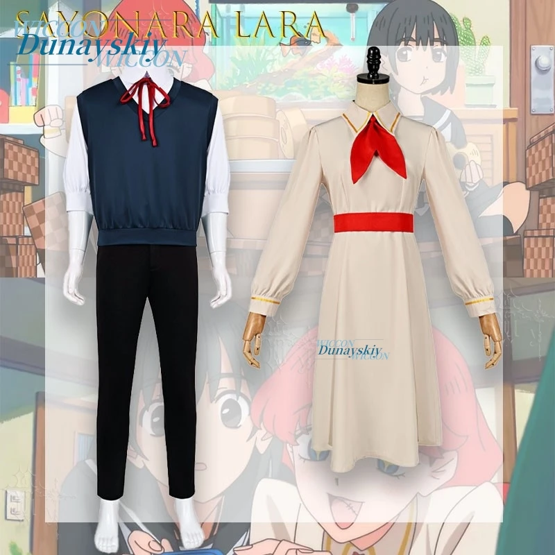 

Sayonara Lara Goodbye Lara Luca Full Set Uniform Anime Cosplay Disguise Women Roleplay Halloween Costume Carnival Outfits Suits