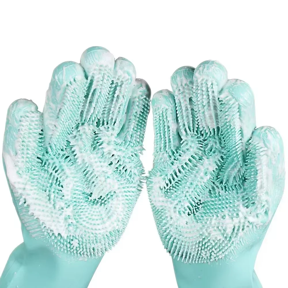 Gants de Toilettage pour Animaux de Compagnie, Shampoing pour Chien et Chat, Éponge Magique en Silicone pour la Vaisselle, Épilation des Poils