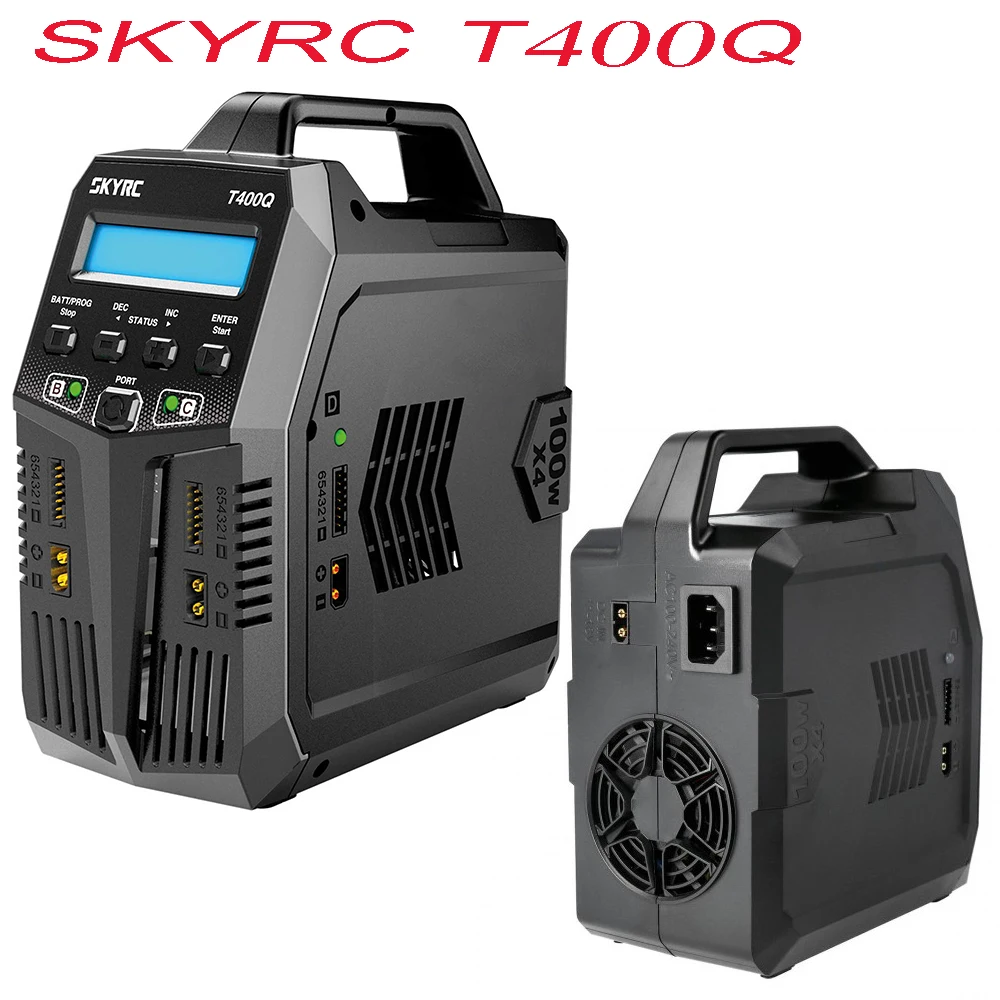 SKYRC T400Q Quattro AC/DC 4 x100w 12A 1-6S caricabatterie a 4 canali per batteria LiPo LiHV LiFe LiIon PB NiMH/NiCd