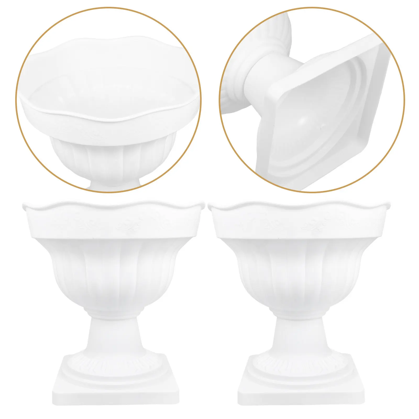 

2 шт. пластиковые винтажные декоративные кашпо в римском стиле для свадеб, вечеринок, оформления дорожек, для улицы и дома, напольные