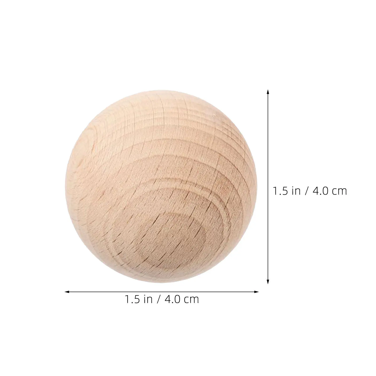 4Pcs Natural Wood Croquet Balls 5Cm Ergonomic Grip Round Spheres for Outdoor Lawn Games Backyard Parties Crafting Decorative