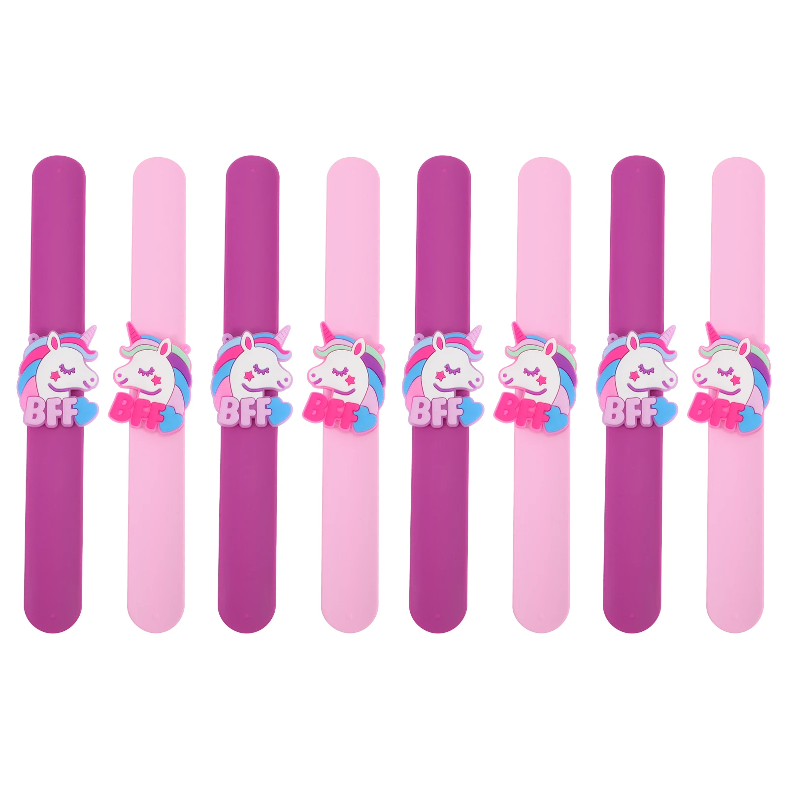 

8 Pcs Kids Bracelets Slap Bands Children Party Favors Snap Wristbands Bulk Fun Flexible Halloween Birthday Gifts Toys