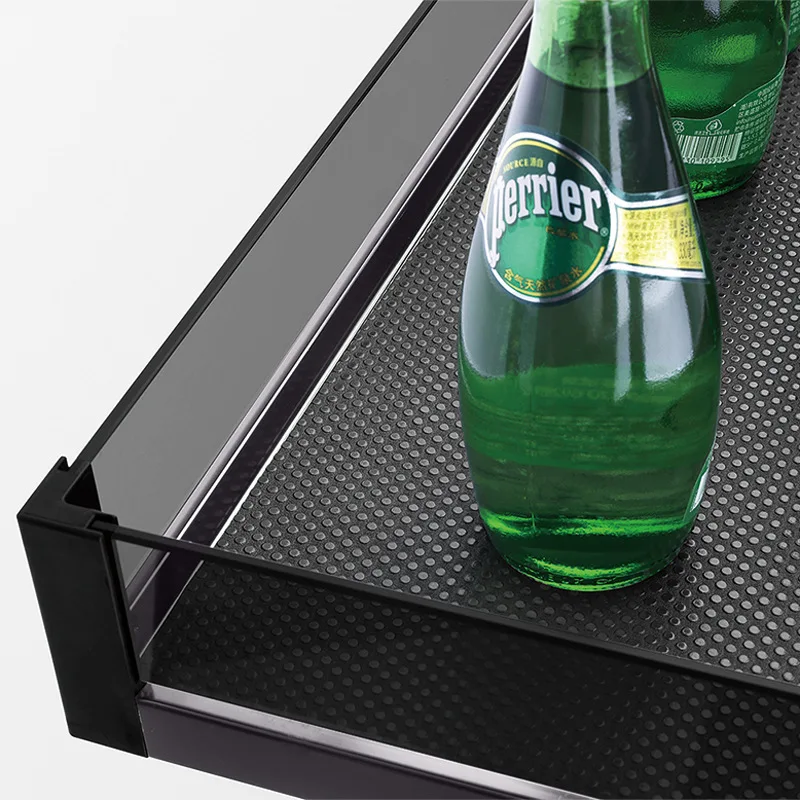 

Double layered kitchen cabinet storage rack, semi open corner, small monster basket, storage cabinet, corner basket