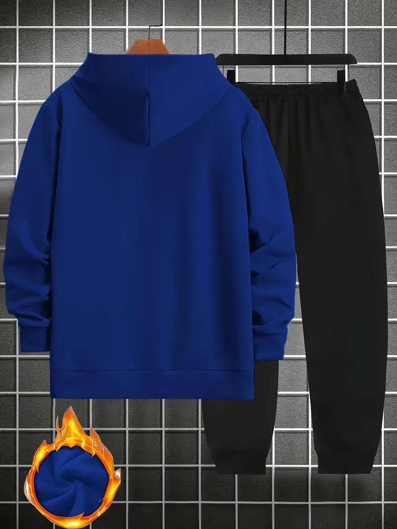 2025年秋新作 3プリント 快適でおしゃれなカジュアルメンズアウトドアスポーツスウェットシャツ＆スウェットパンツセット