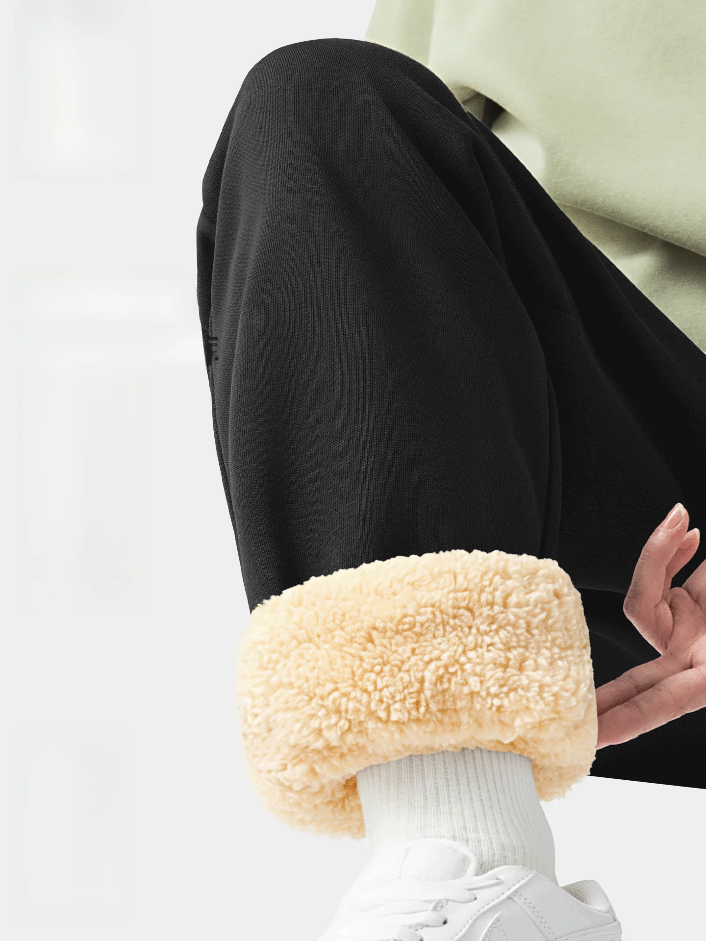 

Мужские зимние теплые повседневные брюки свободного кроя с начесом и манжетами, модные молодежные, из хлопка и полиэстера