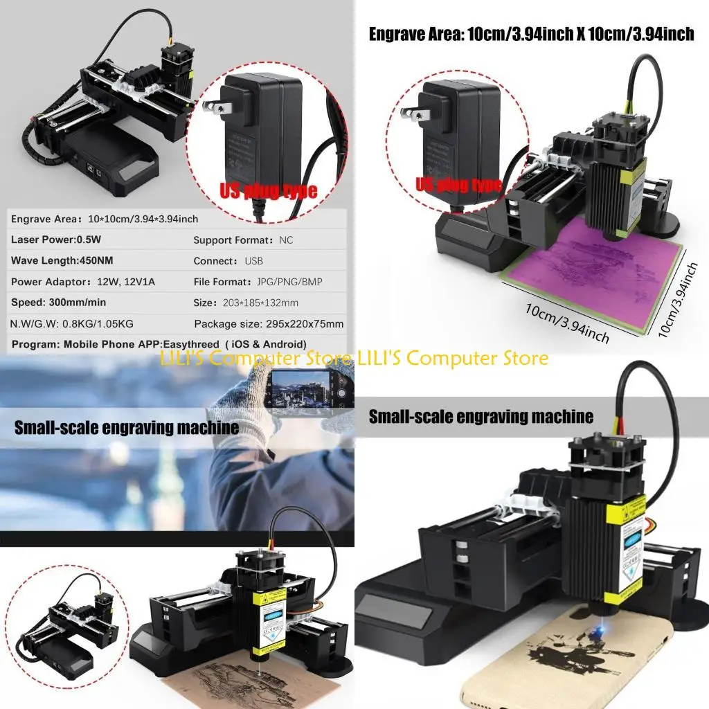 

A52B 0.5W Lasers Module 450nm Lasers Engraver Head for Lasers Engraving Cutting Machine USB Bluetooth-compatible Woodworking