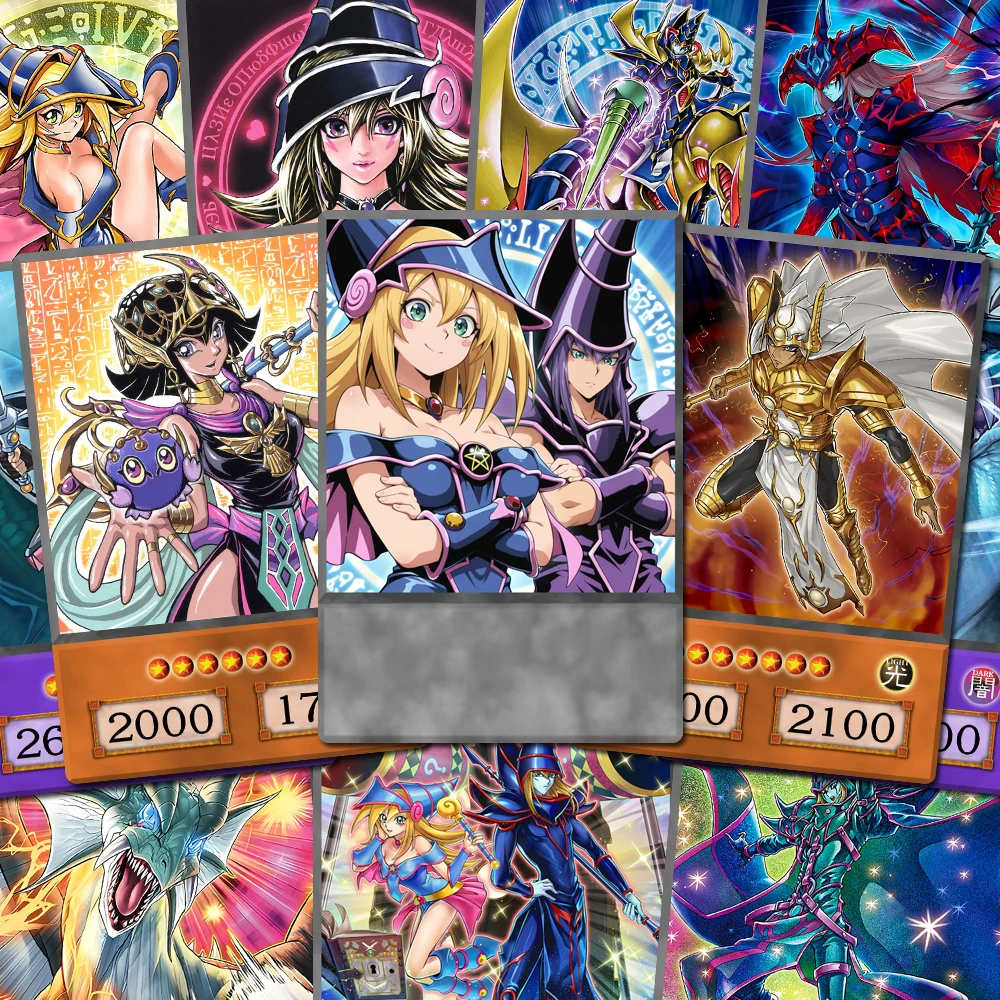 

100 шт./компл. Dark Magician BlackMagicianGirl Archetypes Series Card Set YGO Anime Style Orica Game Коллекция бумажных карт