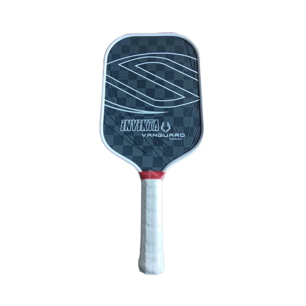 INVIKTA VANGUARD PRO 18K Raw Carbon Fiber Pickleball Paddle 16mm Polymer Honeycomb Core Supreme Spins and Control Ehanced Power